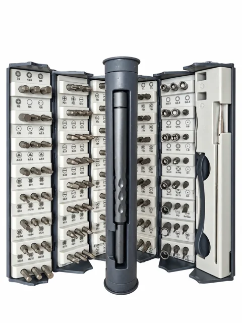 ست پیچ‌گوشتی تعمیرات ظریف ۱۲۸ پارچه مدل SW-8180 با ۱۲۰ سری و جعبه تاشو